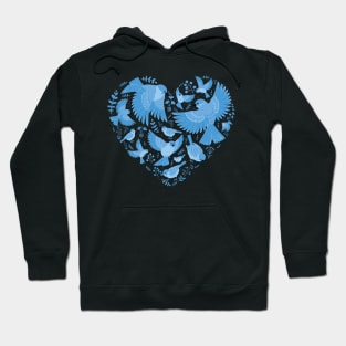 Birds love heart Hoodie